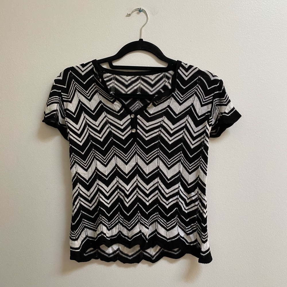 Vintage Chevron Knit Top
